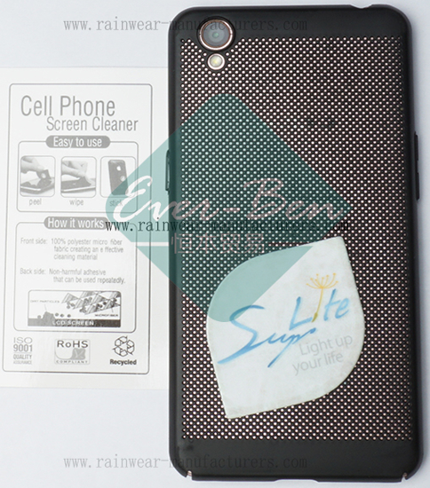 Promotional phone screen sticker clean